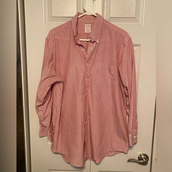 Brooks Brothers The‎ Original Polo Shirt Red Striped 16 2/3 - Picture 1 of 2